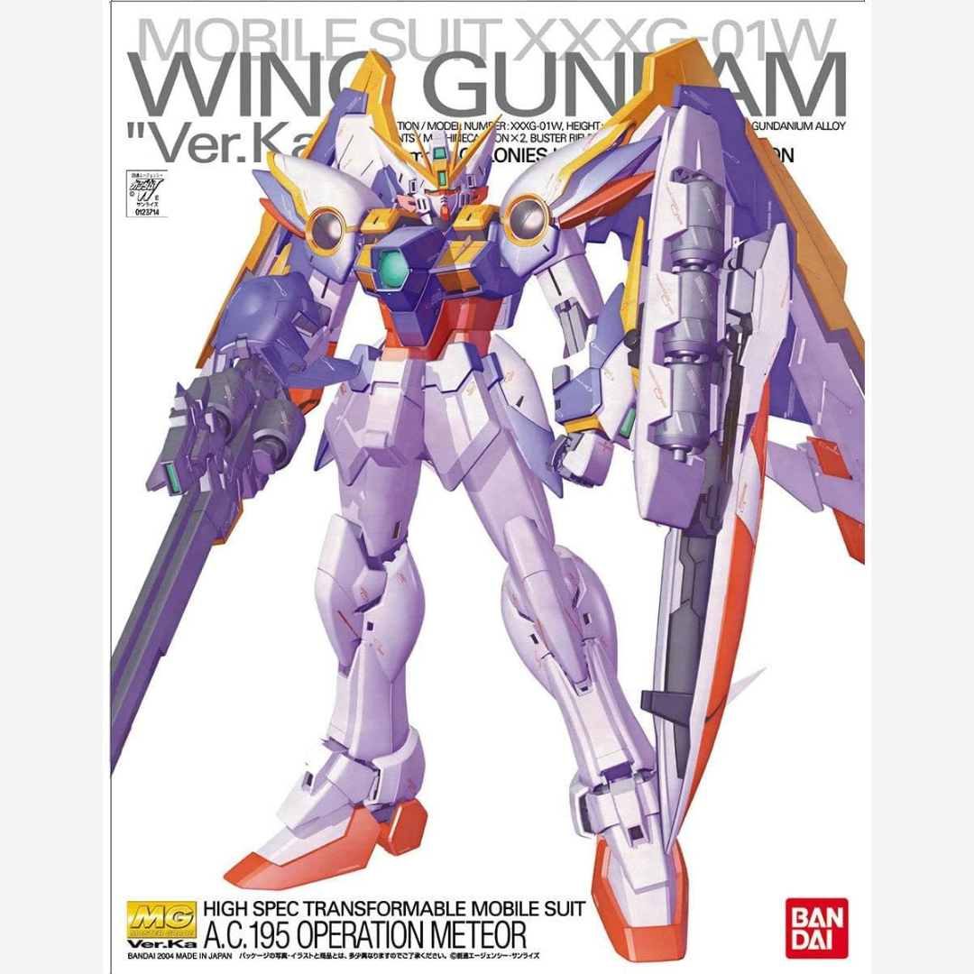 Box MG 1/100 Wing Gundam Ver.Ka Bandai – Gunpla Master Grade trasformabile da assemblare senza colla, tratto da Mobile Suit Gundam Wing Operation Meteor