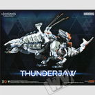 Moderoid Thunderjaw Horizon Forbidden West model kit 38 cm dettagliato, mecha da montare con design fedele al videogioco e componenti articolati per collezionisti