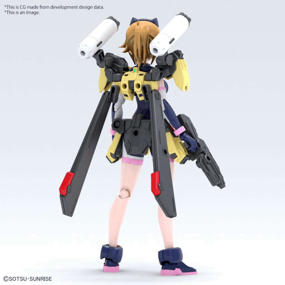 Box Model Kit Avatar Fumina Figure-rise Standard Bandai, anime girl con armatura mecha, da assemblare senza colla, ideale per fan Gundam Build Fighters.
