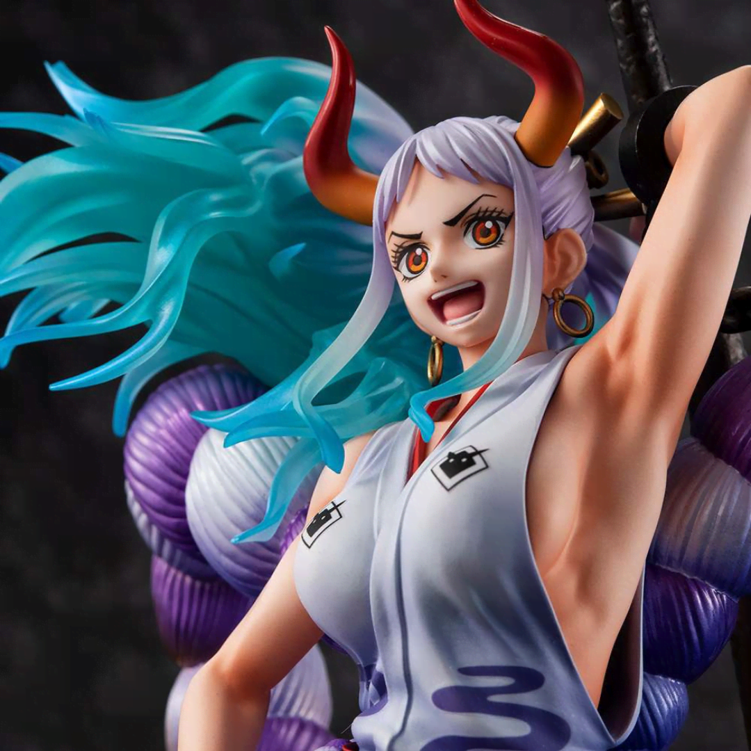 Figure Yamato P.O.P Wa-Maximum 17 cm One Piece in posa dinamica su base rocciosa – edizione limitata St Rerun per collezionisti