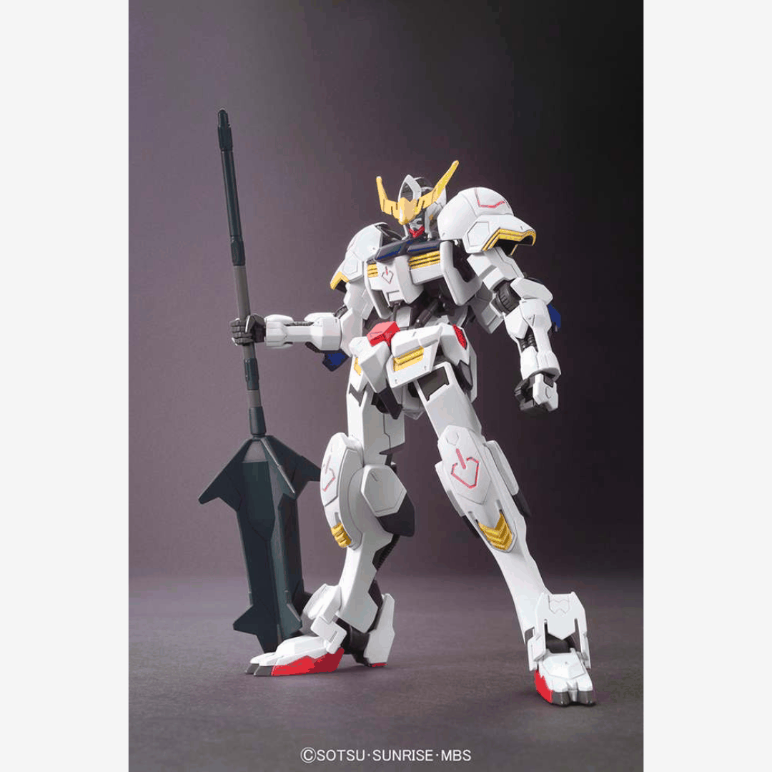 Box HG 1/144 Gundam Barbatos Bandai – Model kit da Iron-Blooded Orphans, facile da montare senza colla, con mazza da battaglia e look iconico