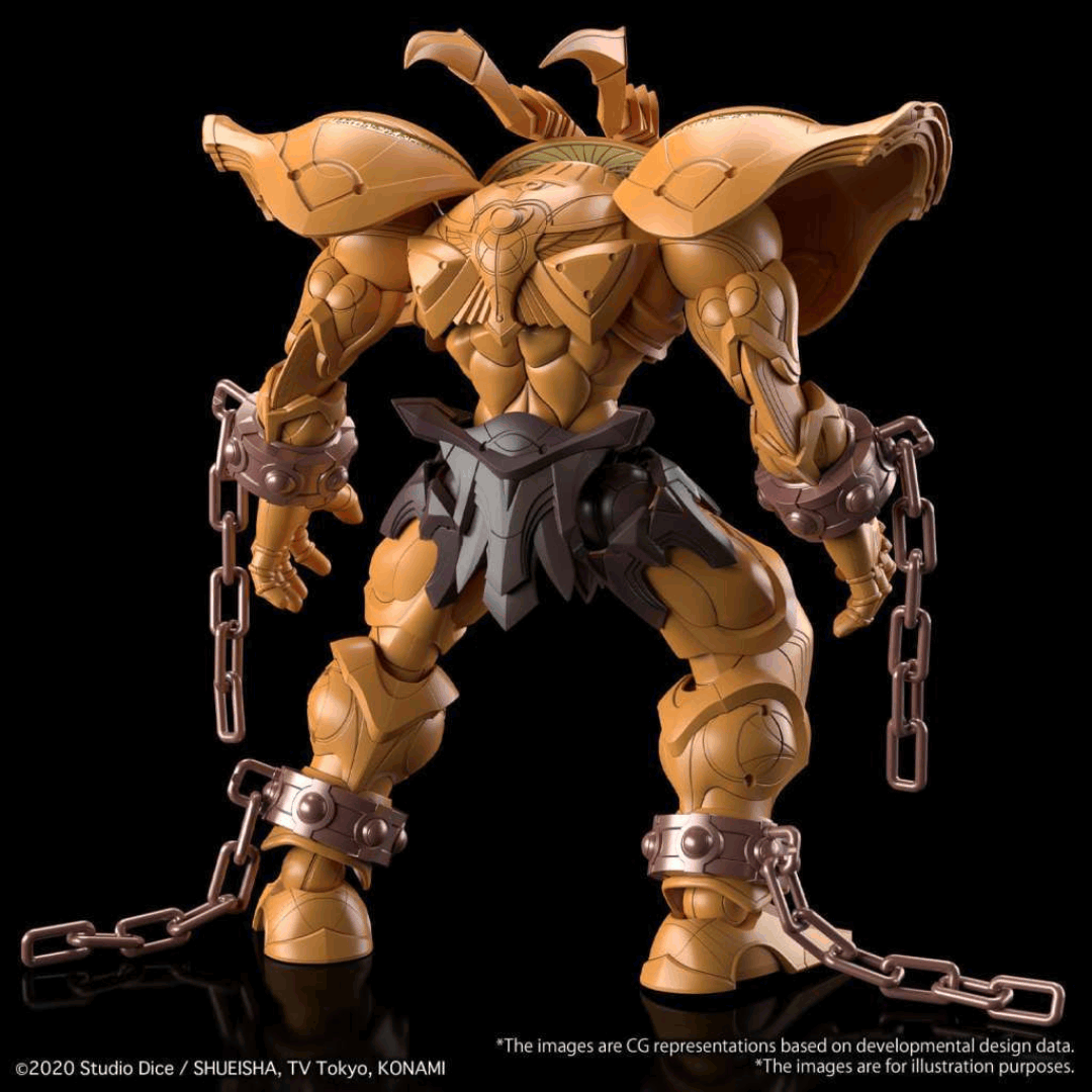 Model Kit Exodia il Proibito Yu-Gi-Oh!, figura dettagliata da assemblare senza colla, effetto scenico epico, per fan e collezionisti anime e card game.