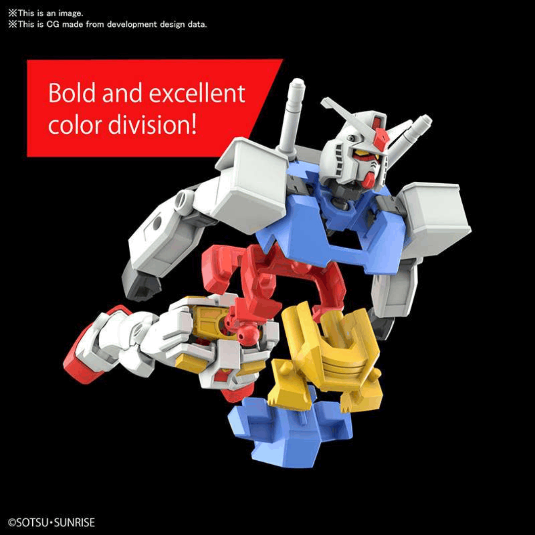Box RX-78-2 Gundam Entry Grade 1/144 Bandai – Gunpla facile da assemblare senza colla, ideale per principianti e fan di Mobile Suit Gundam