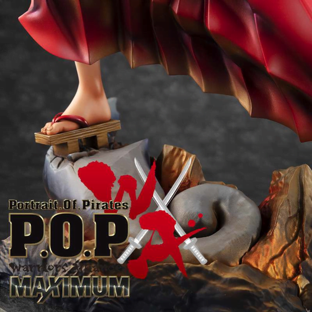 Figure Yamato P.O.P Wa-Maximum 17 cm One Piece in posa dinamica su base rocciosa – edizione limitata St Rerun per collezionisti