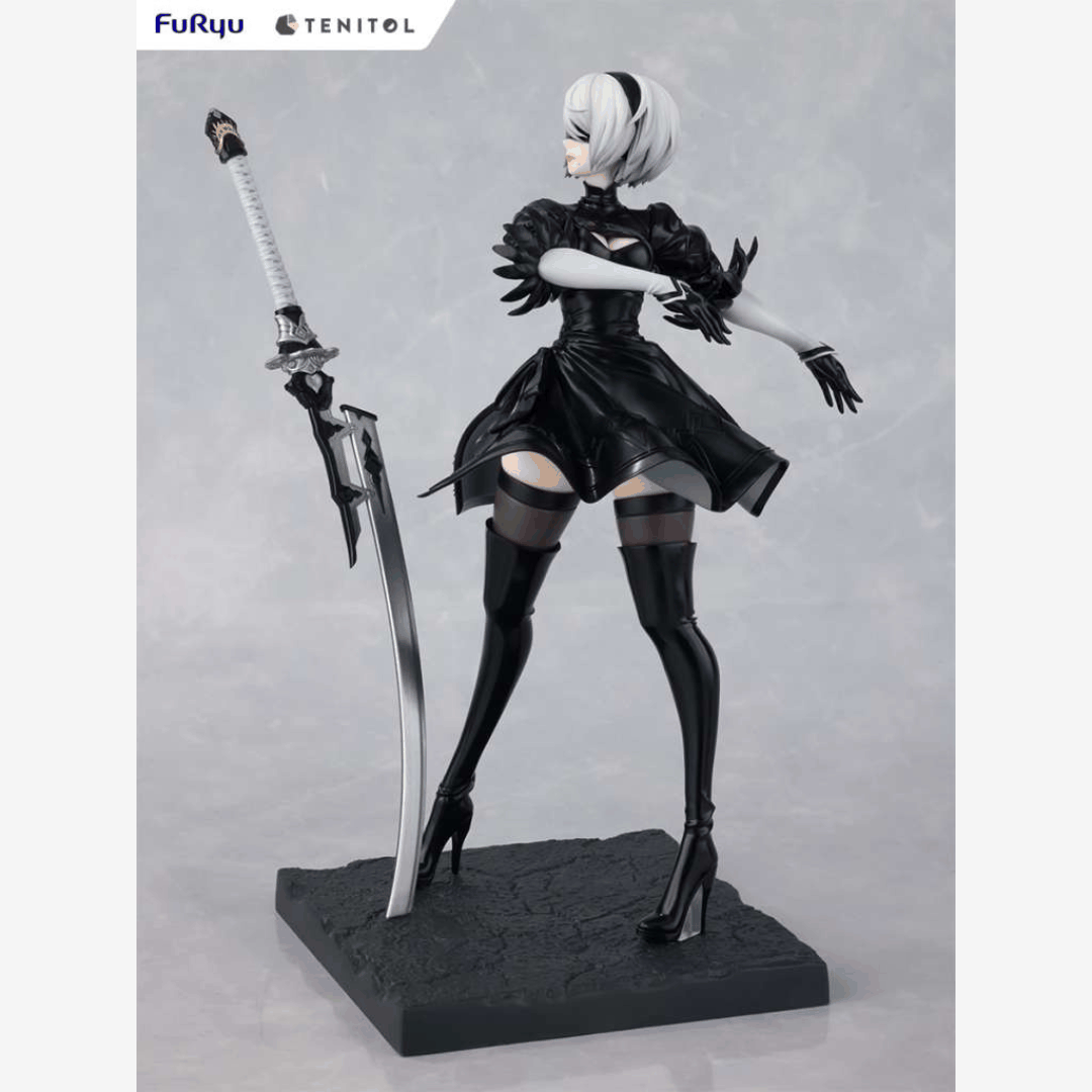Statuetta da collezione 2B Ver1.1a NieR:Automata 22cm Tenitol PVC con spada e dettagli realistici – figure anime ufficiale