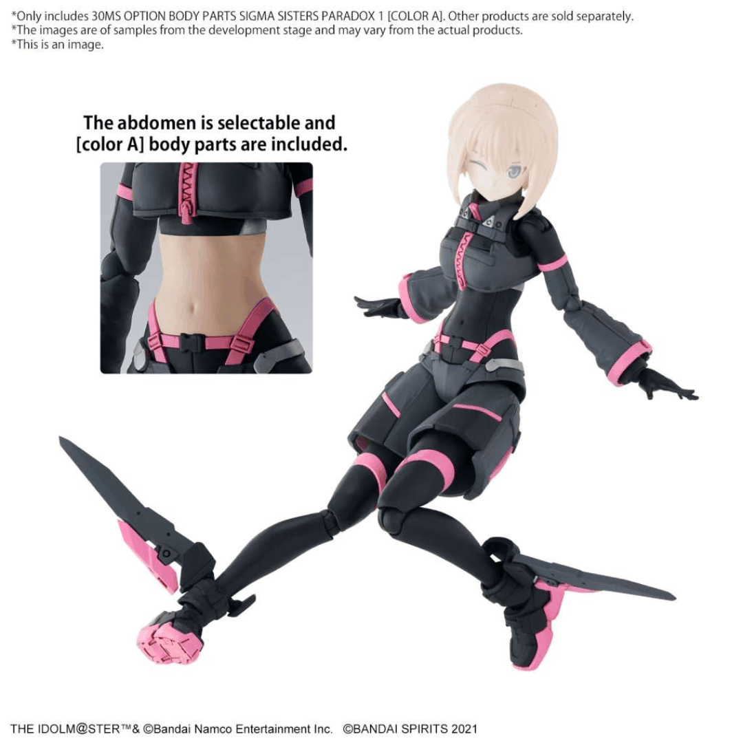 Box 30MS Sigma Sisters Paradox 1 Color A – Option Body Parts da The Idolmaster Shiny Colors per kit personalizzati anime mecha e idol