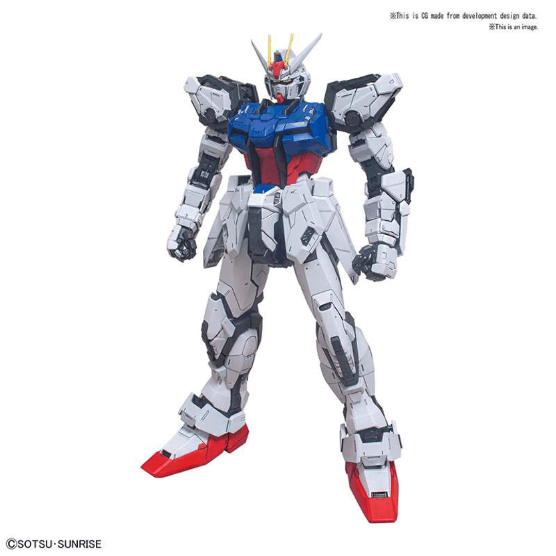 Box PG 1/60 Perfect Strike Gundam con Mobile Suit completo di Aile, Sword e Launcher Pack, tratto da Gundam SEED. Gunpla perfetto per collezionisti PG.