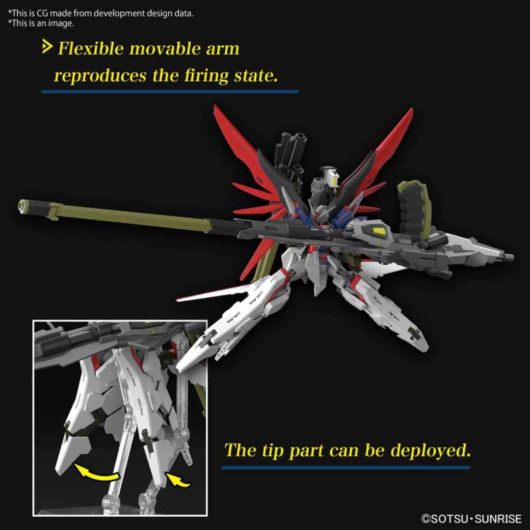 Box HG Bandai Destiny Gundam Spec II & Zeus Silhouette 1/144 da Gundam SEED Freedom, kit Gunpla senza colla con ali translucide e cannone Zeus.