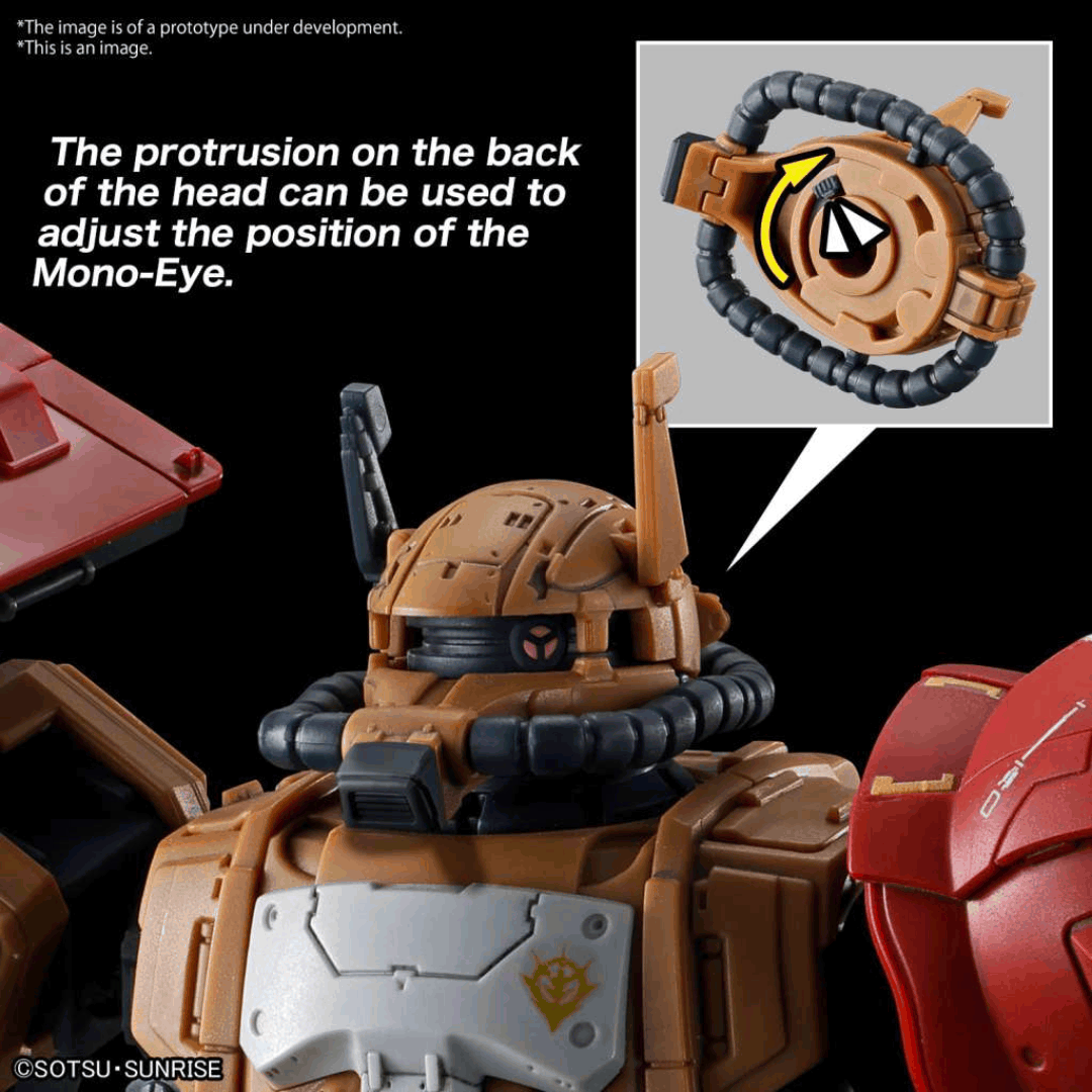 Box HG MS-06F Zaku II F Type Solari RFV Bandai 1/144 da Gundam Requiem for Vengeance con colori esclusivi, armi e parti mobili da collezione.