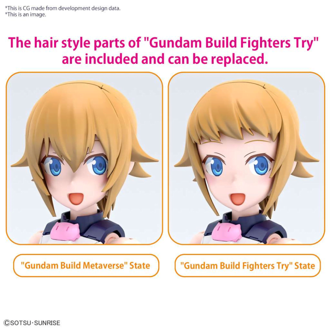 Box Model Kit Avatar Fumina Figure-rise Standard Bandai, anime girl con armatura mecha, da assemblare senza colla, ideale per fan Gundam Build Fighters.
