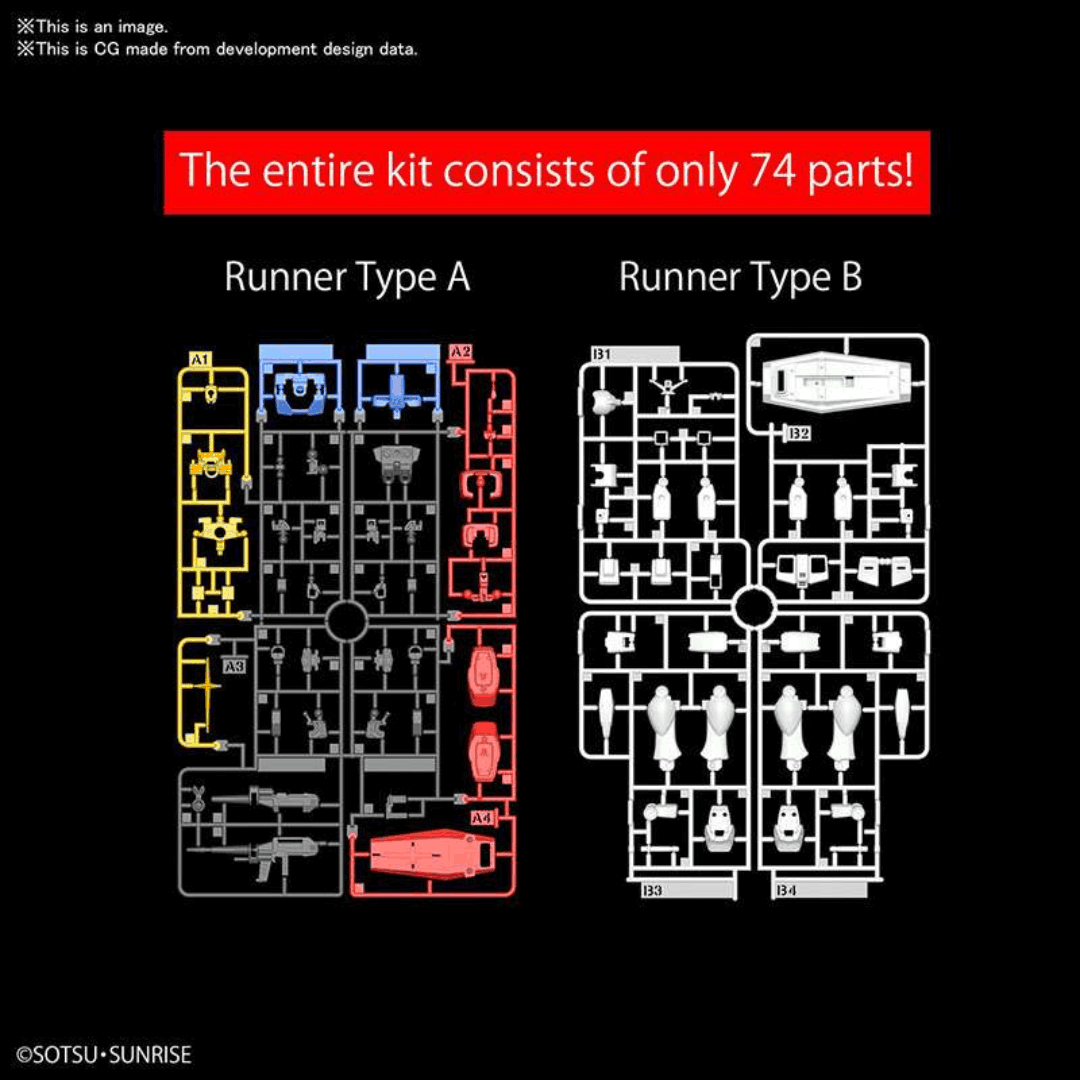 Box RX-78-2 Gundam Entry Grade 1/144 Bandai – Gunpla facile da assemblare senza colla, ideale per principianti e fan di Mobile Suit Gundam