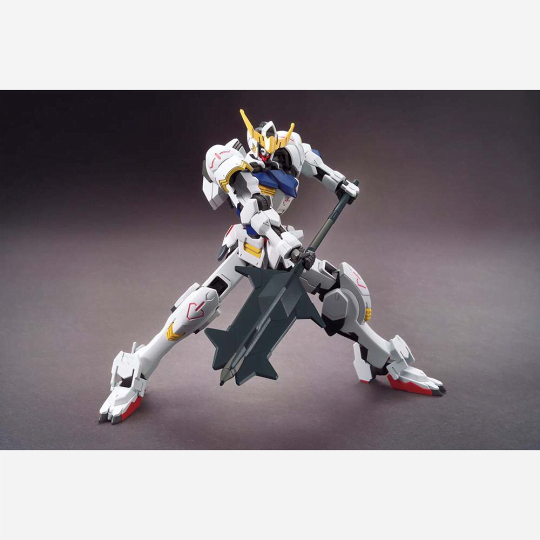 Box HG 1/144 Gundam Barbatos Bandai – Model kit da Iron-Blooded Orphans, facile da montare senza colla, con mazza da battaglia e look iconico