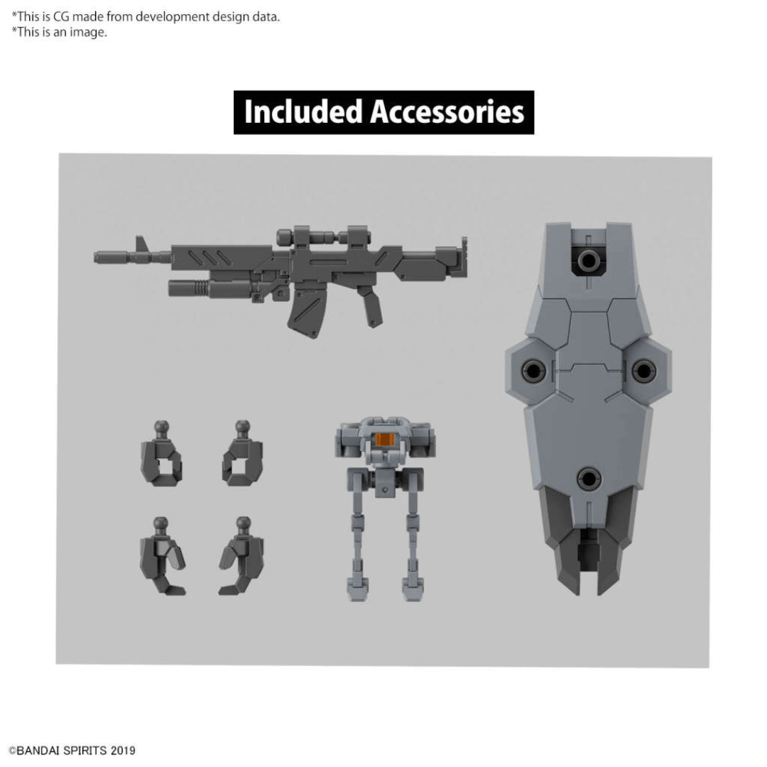 30MM eEXM-9 Baskyrotto Gray Bandai – model kit 1/144 altamente espandibile con fucile, scudo, giunti 3mm e drone RoiRoi incluso