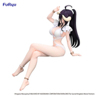 Figure anime Albedo Swimsuit Ver. FuRyu da Overlord – 20 cm, costume bianco, posa seduta, dettagli alta qualità, perfetta per collezionisti otaku.