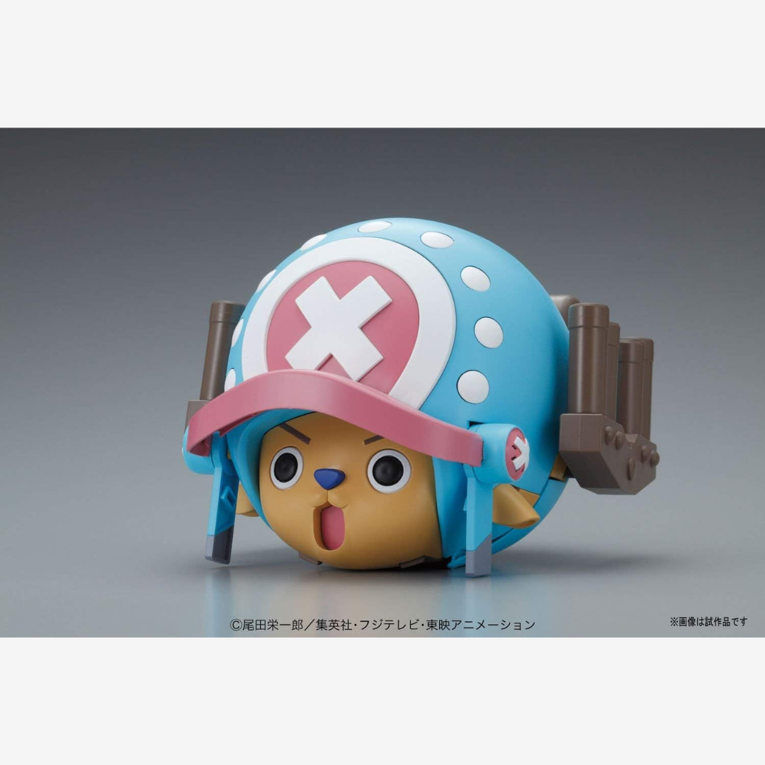 Box Bandai Chopper Robo Super No.1 Guard Fortress One Piece, mecha difensivo rotondo con torrette ispirato alla Guard Point di Chopper, kit da montare senza colla né vernice