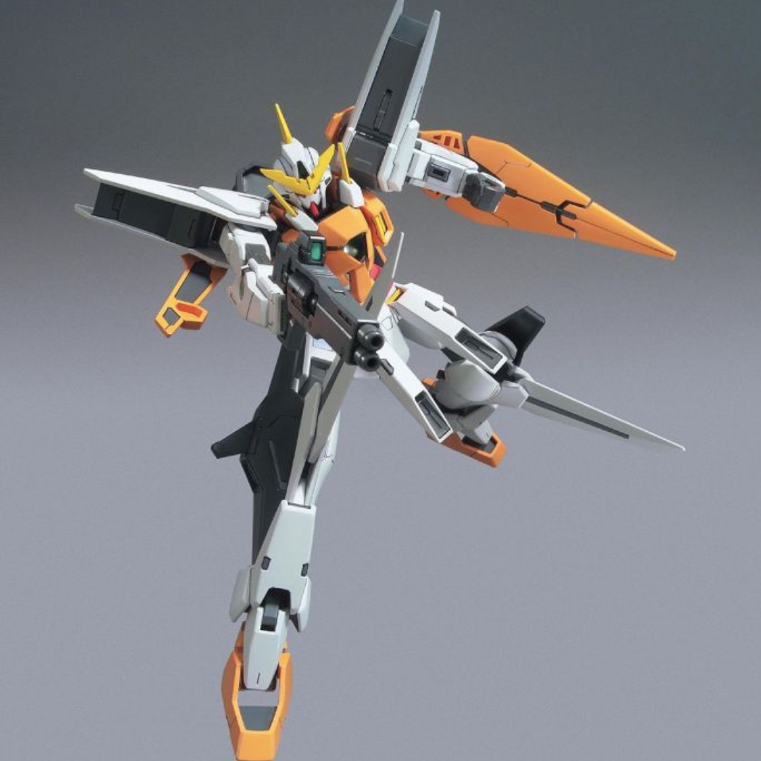 Box HG 1/144 Gundam Kyrios Bandai – Gunpla trasformabile della serie Gundam 00, modello da assemblare senza colla né verniciatura.

