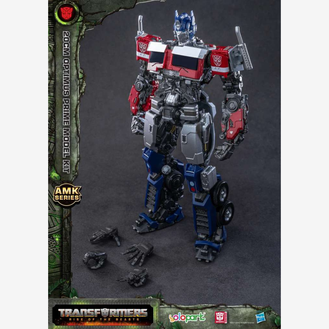 Model Kit Optimus Prime 20cm AMK Series Transformers Rise of the Beasts – snodato, dettagliato, facile da montare, senza colla né vernice.