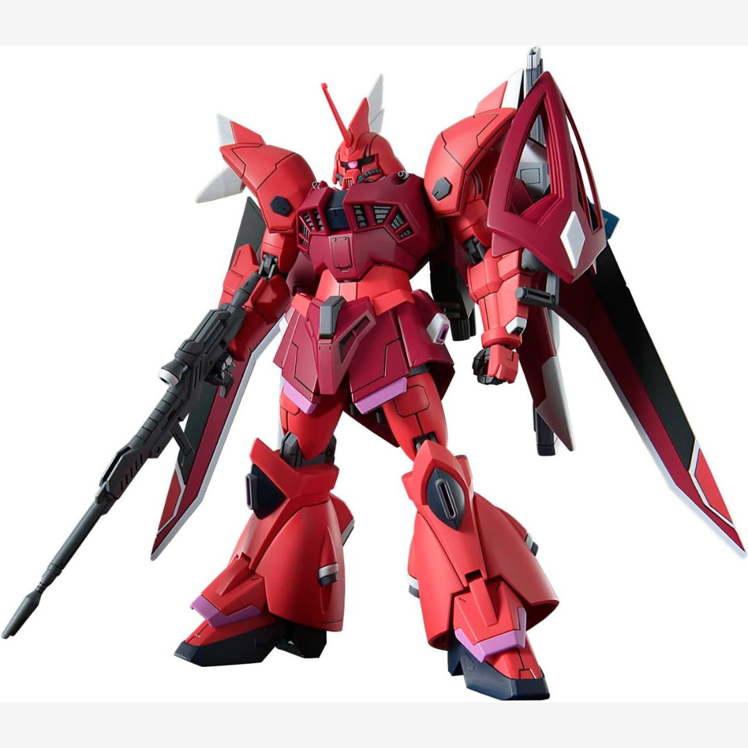 Box Gunpla Bandai HG 1/144 Gelgoog Menace Lunamaria Hawke Custom da Gundam SEED Freedom, kit da montare ricco di dettagli e armi customizzate.

