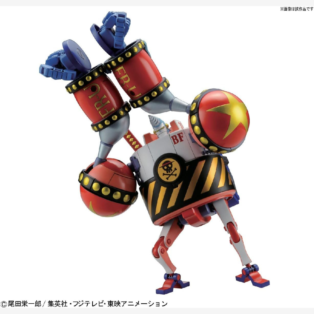 Box Bandai One Piece General Franky BF38, mecha gigante dei Mugiwara, kit da assemblare senza colla con dettagli fedeli all’anime per fan e modellisti
