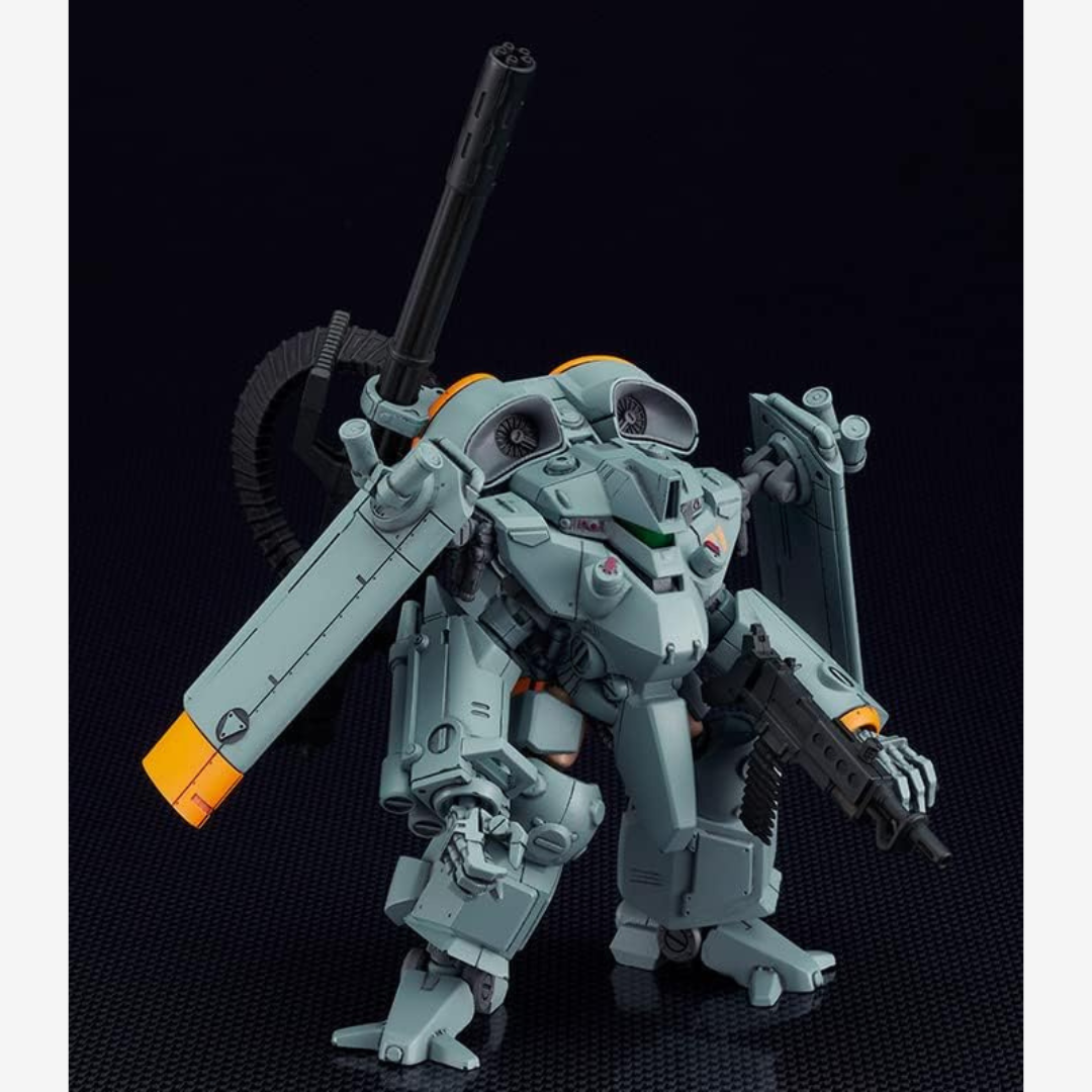 Model kit MODEROID MADOX-01 da Metal Skin Panic, mecha militare da montare senza colla, dettagliato e perfetto per collezionisti anime e robotica.

