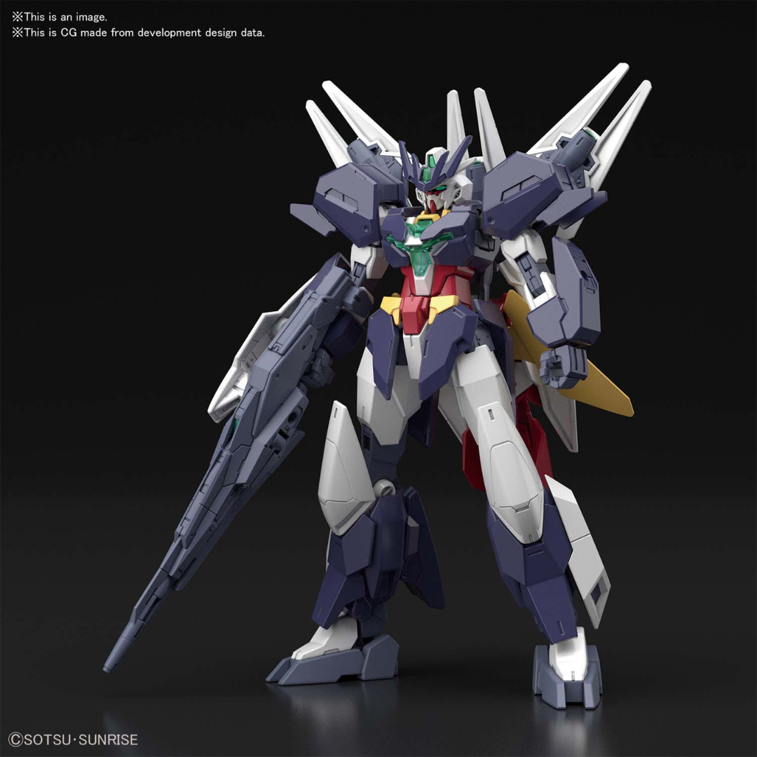 Box HG 1/144 Uraven Gundam Bandai – Gunpla Build Divers Re:Rise nero e turchese, modello da assemblare senza colla con armi di precisione e look stealth

