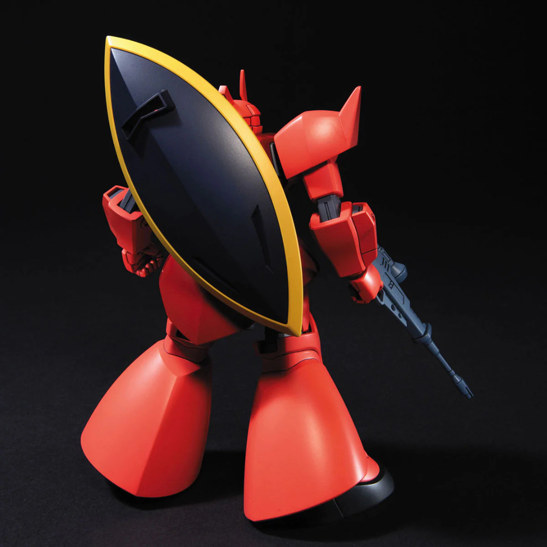 Gunpla Bandai HG 1/144 MS-14S Gelgoog Char Custom, kit da assemblare senza colla, mobile suit rosso iconico di Char Aznable da Mobile Suit Gundam.







