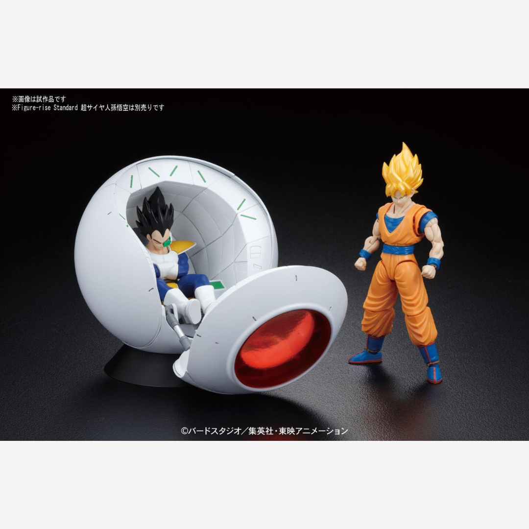 Model kit Bandai Figure-rise Mechanics Saiyan Space Pod Dragon Ball Z, capsula di Vegeta da assemblare, fedele replica anime senza colla né vernice.







