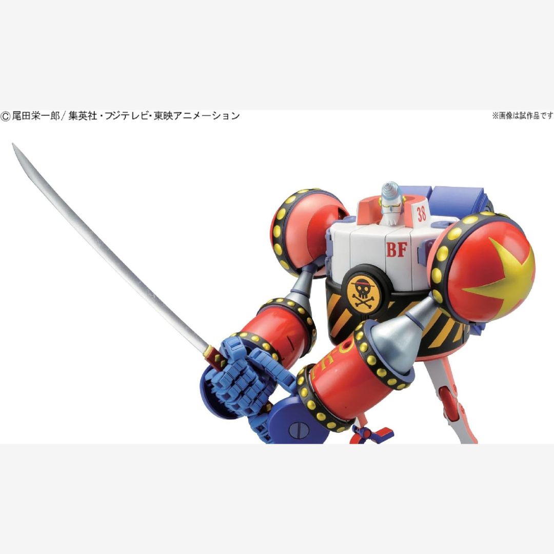 Box Bandai One Piece General Franky BF38, mecha gigante dei Mugiwara, kit da assemblare senza colla con dettagli fedeli all’anime per fan e modellisti