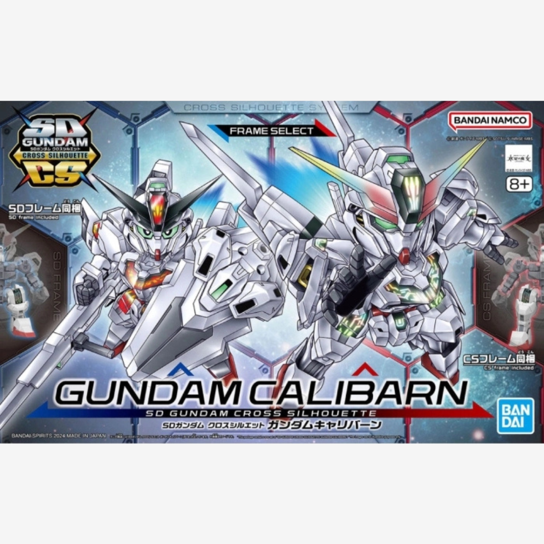 Gunpla SD Gundam Calibarn Cross Silhouette Bandai con frame incluso, Bit Staves, Permet Score e armi, kit da montare tratto da The Witch from Mercury.
