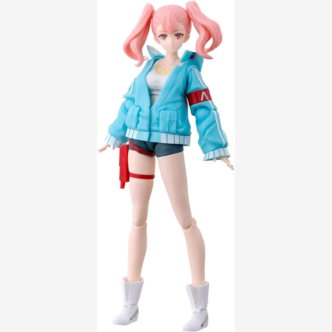 Model kit Bandai Figure-rise Standard Ellie da Synduality Noir, plastica precolorata, personaggio anime da montare senza colla in posa dinamica.







