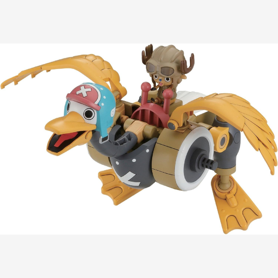 Box Bandai Chopper Robo No.2 Wing One Piece, veicolo volante giallo a forma di uccello pilotato da Chopper, kit modellismo da montare senza colla né vernice