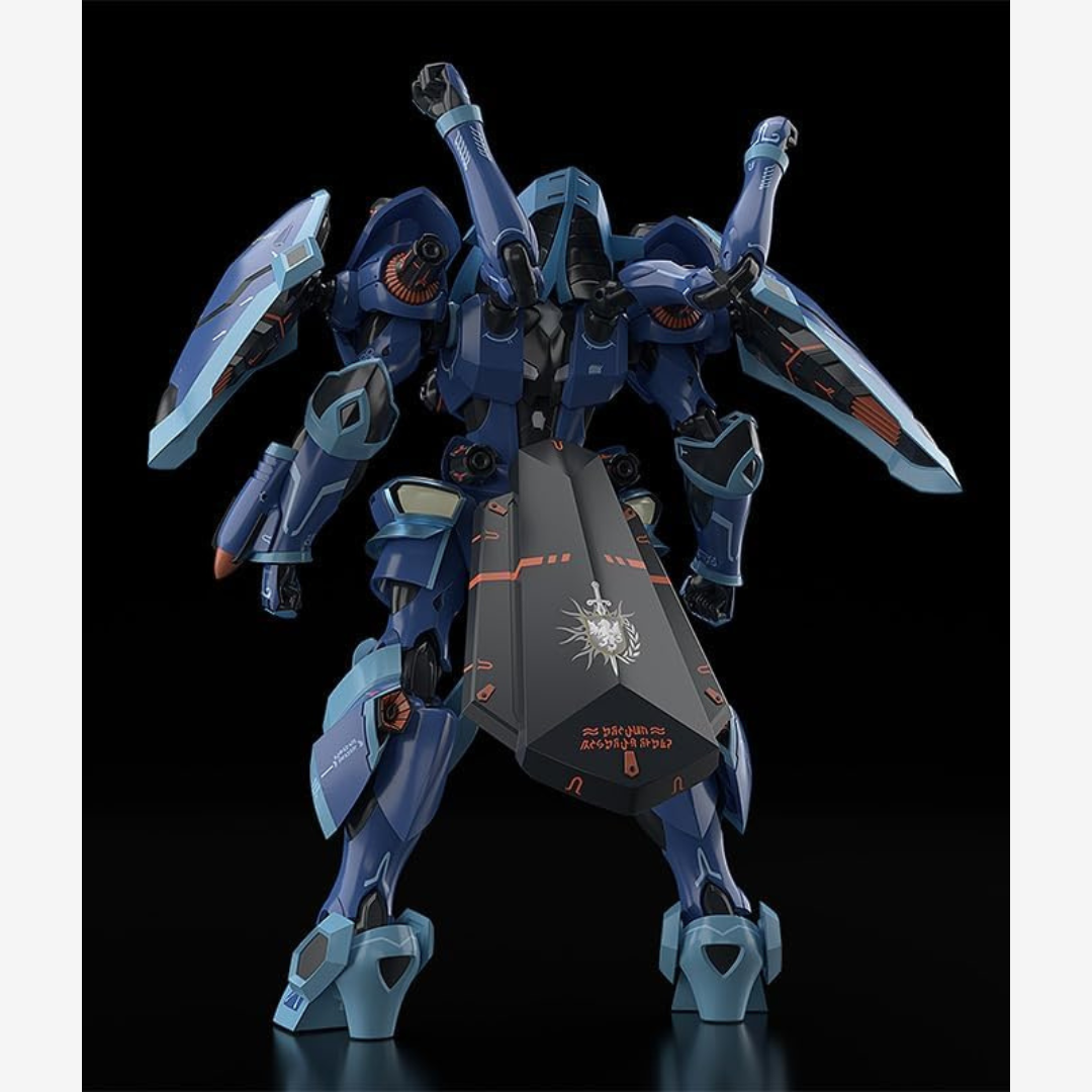 Kit Moderoid TOYBOX da Knight’s & Magic di Good Smile Company, mecha fantasy dettagliato da assemblare senza colla, ideale per fan anime e modellismo.

