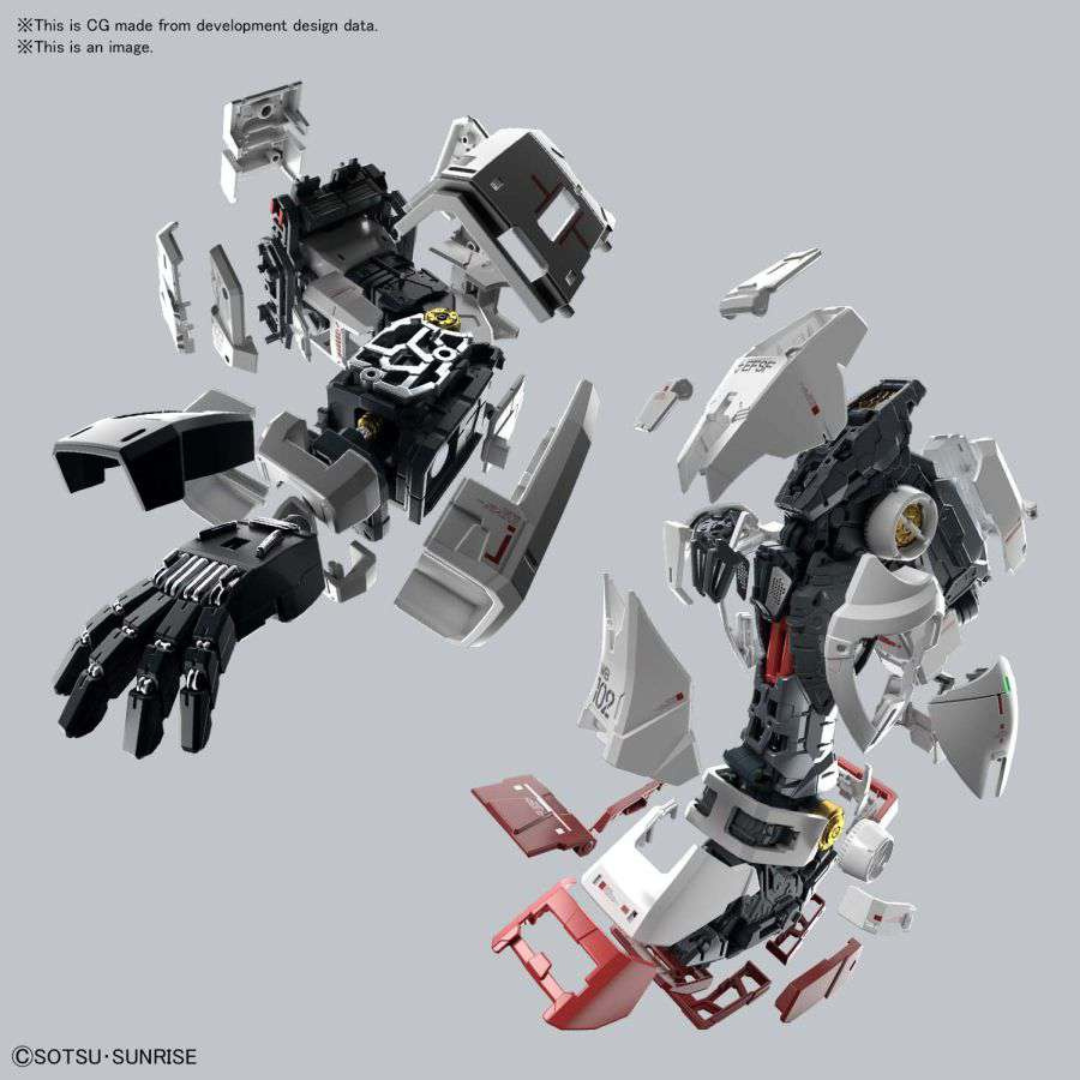 Gunpla RG RX-78-2 Gundam 1/60 con spada laser e scudo, mobile suit iconico della serie originale, kit da assemblare senza colla né verniciatura