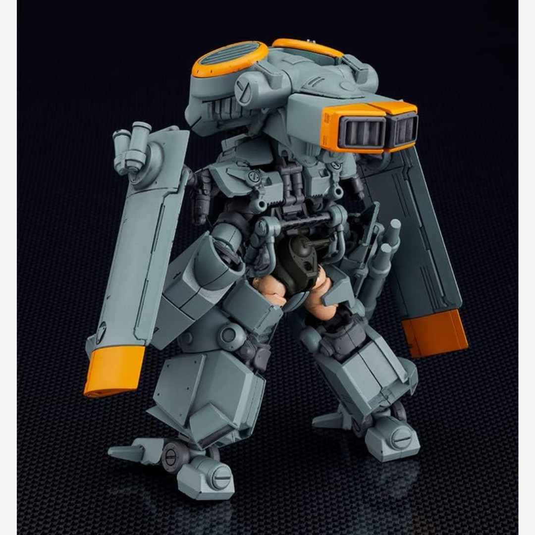 Model kit MODEROID MADOX-01 da Metal Skin Panic, mecha militare da montare senza colla, dettagliato e perfetto per collezionisti anime e robotica.

