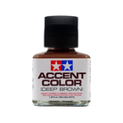 Tamiya Accent Color Deep Brown – wash marrone per pannellature Gunpla e model kit, ideale per effetti usura, ombreggiature e dettagli realistici.