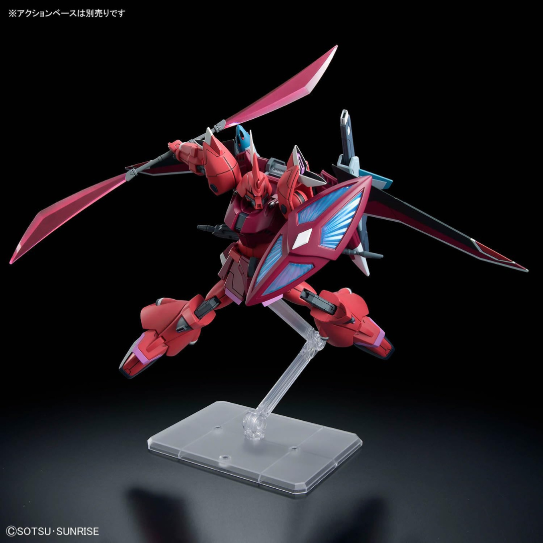 Box Gunpla Bandai HG 1/144 Gelgoog Menace Lunamaria Hawke Custom da Gundam SEED Freedom, kit da montare ricco di dettagli e armi customizzate.

